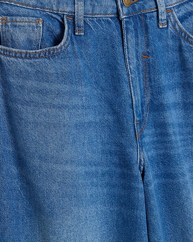 Petite collection, Denim fabric, Button and zip fastening, Belt loops, Pocket detail, Super wide leg