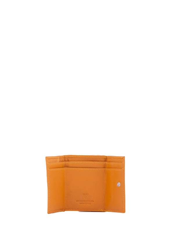 Damenbrieftasche mit Druckknopfverschluss. Innentaschen für Kartenhalter, Geldscheinhalter und Münzhalter. eine auf der Rückseite mit Druckknopf-Außentaschen. fehlender Schultergurt. fehlender Griff. zwei Innenfächer.  Außenmaterial. Innen mit Polyester gefüttert. Maße: 10x7,5x2 cm. Modeprodukt