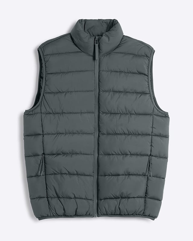 Regular fit, Quilted, Side slip pockets, High neck, Sleeveless, Zip fastening