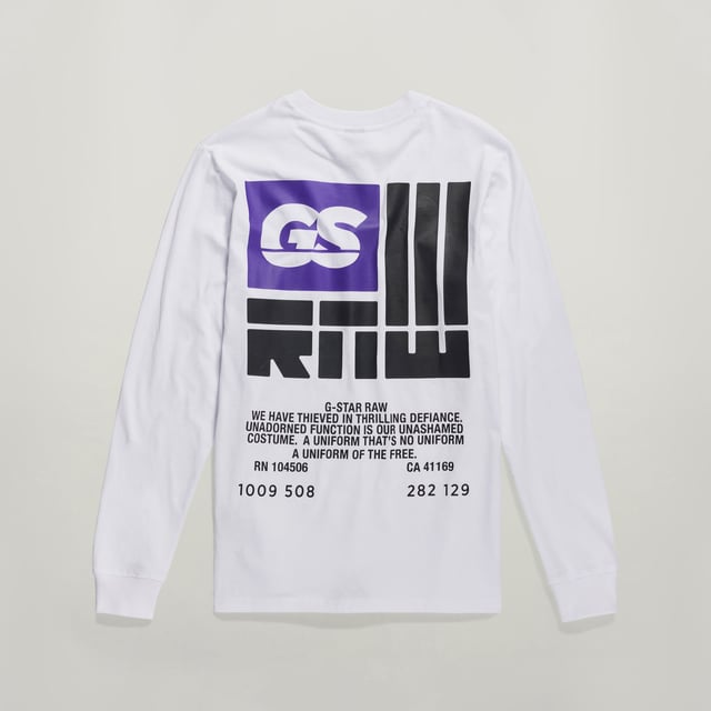 T-Shirt Donna G-Star Small Raw Graphic Stripe - Maglia A Righe Con Girocollo A Costine E Ricamo