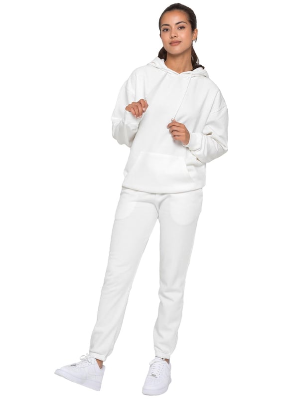 Enzo Womens Tracksuit Set. Long sleeve Oversized Hoodie and Relaxed Fit Joggers. Keeps your Body Warm and Comfortable. Joggers Feature 2 Side Slash Pockets. Brushed Back Inner Fleece Lining for more Comfort. Cuffed Leg Design, Elasticated Waist with drawstrings. Ideal to use for Casual and Work wear.