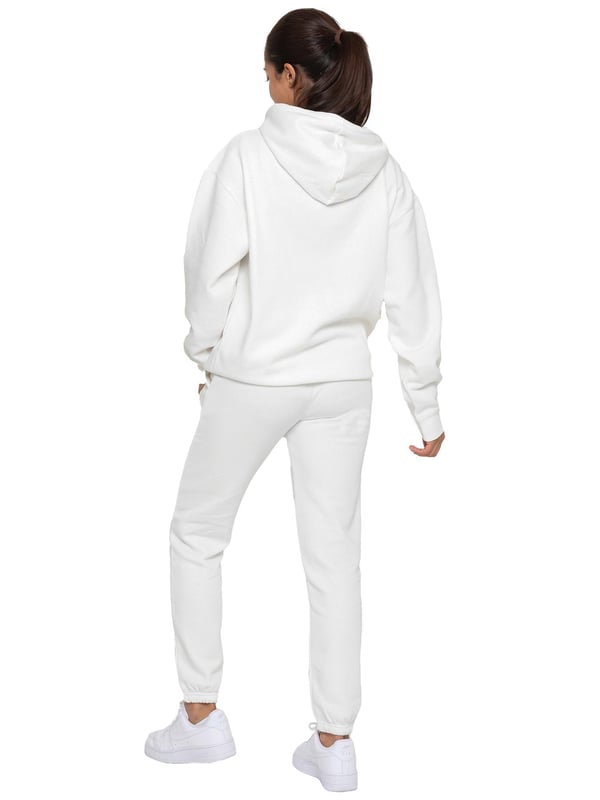 Enzo Womens Tracksuit Set. Long sleeve Oversized Hoodie and Relaxed Fit Joggers. Keeps your Body Warm and Comfortable. Joggers Feature 2 Side Slash Pockets. Brushed Back Inner Fleece Lining for more Comfort. Cuffed Leg Design, Elasticated Waist with drawstrings. Ideal to use for Casual and Work wear.