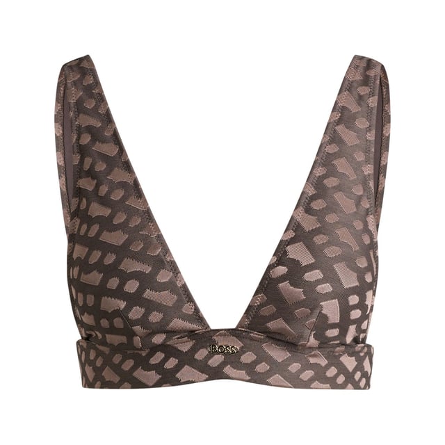 Womens BOSS Monogram Jacquard Bikini BraletteMain material: 91% Polyester  9% Elastane.  Lining: 88% Polyester  12% Elastane.  Machine washable.- Ref: 50515551-206