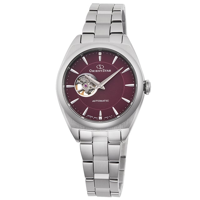 Orient Star Uhr RE-ND0102R00B Geschlecht: Unisex
Hauptfarbe: Silber
Uhrwerk: Mechanisch: Automatisch/Kinetisch
Anzeigeformat: Analog
Wasserdichte: 5 ATM
Funktionen: Keine Extrafunktionen
Gehäusefarbe: Silber
Gehäusematerial: Edelstahl
Besatz: kein Besatz
Gehäusebreite: 30
Gehäuselänge: 30
Gehäusehöhe: 10
Lünette: Fest
Glas: Saphirglas
Anstoßbreite: 14
Ziffernblattfarbe: Burgunder
Energiereserve: 40h
Armbandfarbe: Silber
Armbandmaterial: Edelstahl
Verschluß: Faltschließe
Handgelenkumfang (max.): 180
Stil: Mode
Lieferumfang: Uhrenbox
Country: Japan
