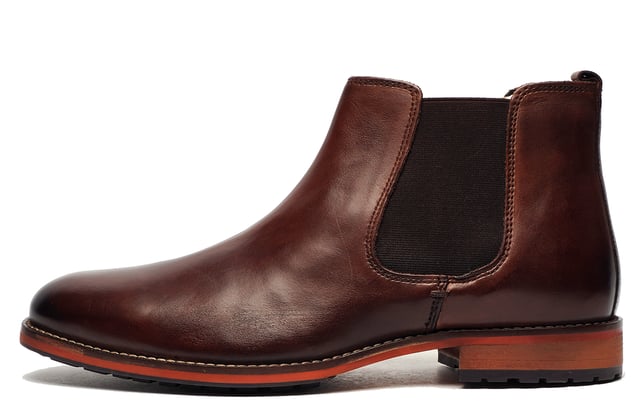 Introducing the high-end Argyll Leather Chelsea Boot for menwhere timeless craftsmanship meets modern sophistication. Made from premium leather, these boots offer a sleek, slip-on design with classic elasticated side panels and a convenient pull-tab for effortless wear. The durable rubber sole provides superior traction, making them a versatile choice for both casual and semi-formal occasions. 
 Whether styled with jeans or tailored trousers, the Argyll boot seamlessly transitions from day to night, ensuring a polished look for any setting.
 - Leather Upper
 - Slip on design
 - Elasticated side gussets
 - Leather heel pull
 - Treaded rubber sole