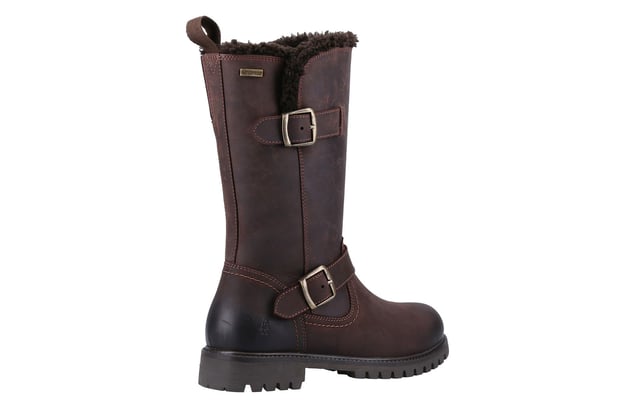 The Hush Puppies Mini Winnie Girls Boots combine style, comfort, and all-weather protection for little feet. Crafted with a waterproof-treated leather upper and featuring a breathable waterproof membrane, these boots keep feet dry while allowing airflow. A hidden inside zip and pull tab make them easy to slip on and off, and the stylish buckle detailing adds a fashionable touch. Inside, a waterproof memory foam insole provides extra cushioning, while a cosy shearling lining ensures warmth and comfort. Finished with a durable outsole, these boots are designed for active days in any weather.
 - Leather upper (waterproof treated)
 - Buckle detailing 
 - Pull tab for easy on / off wear 
 - Hidden inside zip
 - Breathable waterproof membrane
 - Waterproof memory foam comfort insole
 - Shearling lining
 - Durable outsole 
 - Hush Puppies branding