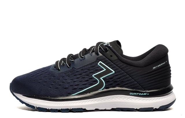 Introducing the Meraki 4 womens running shoes from 361, engineered for top-notch performance and comfort. These shoes feature an OrthoLite insole that ensures long-lasting cushioning, paired with a textile/double-layer mesh upper to maximize breathability and keep your feet cool during runs. The anatomical pressure-free tongue design provides a snug, irritation-free fit, while the MORPHIT midfoot interior ensures superior stability and support.
 Equipped with QU!K Spine technology, the Meraki 4 enhances torsional rigidity for better control, while the QU!K Flex 4Foot technology optimizes ground contact, giving you better acceleration and speed. The QU!KFOAM midsolean EVA rubber blend with a PU coatingdelivers exceptional durability and outstanding cushioning, ensuring every stride feels smooth and powerful. Step into the Meraki 4 for a premium running experience.

 - Textile/double-layer mesh upper for breathability
 - Anatomical pressure-free tongue for snug, irritation-free fit
 - Comfort cushioned Ortholite insole
 - MORPHIT midfoot interior for stability and support
 - QU!KFOAM and EVA mix cushioning
 - QU!K Spine technology for enhanced torsional rigidity
 - QU!K Flex 4Foot technology for better ground contact and acceleration
 - Durable outsole
 - Soft padded heel & ankle collar
 - 361 branding throughout