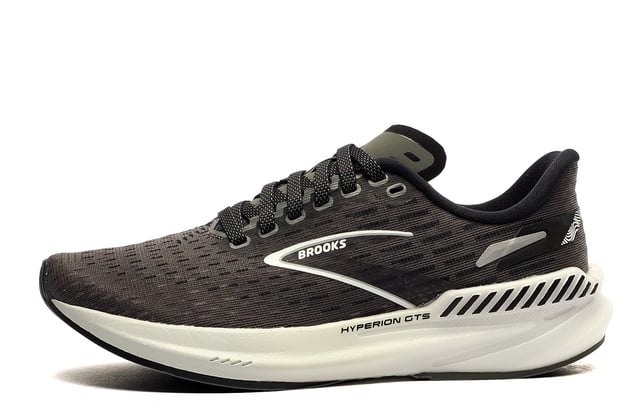 These Brooks Hyperion GTS running shoes are designed to boost your speed and performance, making them your go-to shoe for fast-paced training or race day. As the lightest training shoe in the Brooks lineup, it offers ultralight DNA cushioning that adapts to your unique stride, propelling you forward with every step. The strategically placed rubber in the forefoot and heel promotes fast transitions without adding extra weight, ensuring you maintain speed with ease.
 The updated upper features a warp knit and mesh design, delivering superior breathability and a lightweight feel whilst the redesigned tongue with a partial gusset ensures a more secure and snug fit, making the Hyperion a perfect choice for runners aiming to push the pace.
 Additionally, these shoes incorporate Brooks' Guiderails Support technology, which provides enhanced stability and comfort by guiding your natural movement and reducing tension on joints.
 
 - Textile / synthetic mix upper 
 - DNA cushioning technology 
 - GuideRails support aids your feet, knees, and hips.
 - Redesigned tongue with a partial gusset provides a secure fit
 - Rubber in the forefoot and heel to conserve weight and promote fast transitions
 - Padded ankle and heel collar 
 - Secure lace closure for locked down fit
 - Durable rubber outsole 
 - Cushioned comfort insole
 - Brooks branding