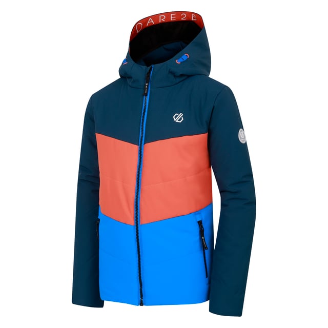 100% Recycled Polyester. Fabric: Iloft Ecofill. Design: Colour Block, Logo, Quilted. Fabric Technology: Ared 10000, Breathable, DWR Finish, Insulating, Waterproof. Branded Zip Pull, High Warmth. Neckline: Hooded, Standing Collar. Sleeve-Type: Long-Sleeved. Hood Features: Drawcord, Grown On Hood. Pockets: 2 Lower Pockets, Zip. Fastening: Zip. Sustainability: Made from Recycled Materials. 15-16 Years: 36 in. 14 Years: 33 in. 3-4 Years: 22.5 in. 5-6 Years: 24 in. 9-10 Years: 28.5 in. 7-8 Years: 26 in. 11-12 Years: 31 in. 13 Years: 32 in.