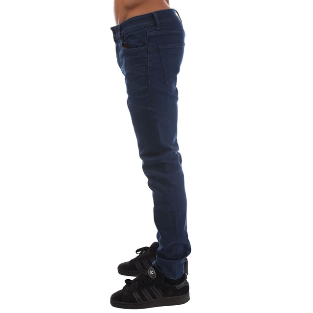 Mens BOSS Keith-1 Jeans in navy.- Five-pocket styling.- Zip fly and button fastening.- Branded waist patch.- Stretch fabric.- Tapered fit.- 81% Cotton  11% Lyocell  6% Elastomultiester  2% Elastane.- Ref: 50480285145