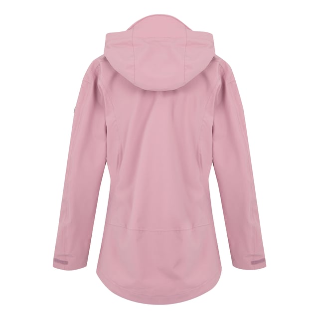 Material: Recycled Polyester. Fabric: Ripstop, Stretch. Design: Logo, Plain. Fabric Technology: Breathable, Durable, DWR Finish, Isotex 15000, Lightweight, Water Repellent, Waterproof, Windproof. Neckline: Hooded, Standing Collar. Cuff: Hook And Loop Strap. Sleeve-Type: Long-Sleeved. Taped Seams, Underarm Mesh Panels, Underarm Zips. Hood Features: Adjustable, Grown On Hood, Technical. Pockets: 2 Lower Pockets, 1 Internal Pocket, Zip. Fastening: Full Zip. 10000g/m²/24hrs. 8 UK: 32 in. 10 UK: 34 in. 12 UK: 36 in. 14 UK: 38 in. 20 UK: 45 in. 18 UK: 43 in. 16 UK: 40 in.