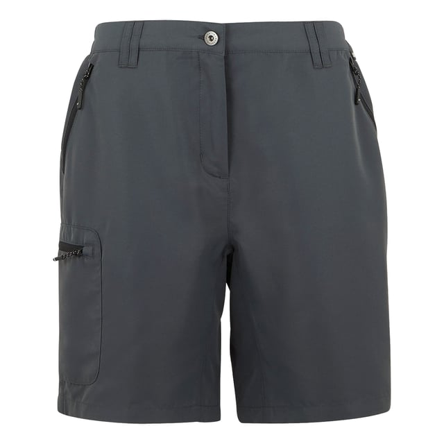 100% Recycled Polyester. Fabric: Woven. Design: Plain. 105gsm. Pockets: 2 Side Pockets, 1 Thigh Pocket, Zip. Fastening: Button, Zip Fly. Fabric Technology: Crease Resistant, Durable Water Repellent Finish, Lightweight, Quick Dry. Belt Loops. Waistline: Part Elasticated. Sun Rating: UPF 50+.