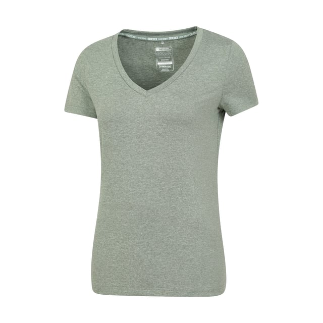 90% Polyester, 10% Elastane. Design: Plain. Sleeve-Type: Short-Sleeved. Neckline: V Neck. Fabric Technology: Lightweight, Moisture Wicking, Quick Dry. 6 UK: 33 in. 8 UK: 34 in. 10 UK: 35 in. 12 UK: 37 in. 14 UK: 39 in. 20 UK: 47 in. 18 UK: 44 in. 16 UK: 41 in.