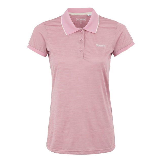 100% Polyester. Stof: Jersey, zachte touch. Ontwerp: Logo, Marl. Bevestiging: Knop. Halslijn: Collared, Ribbed. Manchet: Ribbel. Mouwtype: Korte mouwen. Vochtafvoerend, Sneldrogend, Zacht aanvoelend. Lengte: Regelmatig. Geschikt: Regelmatig. 133 g/m. 8 UK: 32 in. 10 VK: 34 in. 12 VK: 36 in. 14 VK: 38 in. 20 VK: 45 in. 22 VK: 48 in. 24 VK: 50 in. 26 UK: 52 in. 18 VK: 43 in. 16 VK: 40 in.