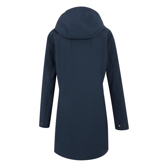 96% Polyester, 4% Elastane. Fabric: Mesh Backing, Softshell, Stretch, Woven. Design: Plain. Fabric Technology: Breathable, Durable, Lightweight, Water Repellent, Wind Resistant, XPT. Articulated Sleeve. Neckline: Hooded. Sleeve-Type: Long-Sleeved. Cuff: Snap Fastening. Hood Features: Concealed, Detachable Hood, Toggle Adjuster. Length: Longline. Pockets: 2 Lower Pockets. Fastening: Full Zip. 10000g/m²/24hrs. Sustainability: Made from Recycled Materials. 8 UK: 32 in. 10 UK: 34 in. 12 UK: 36 in. 14 UK: 38 in. 20 UK: 45 in. 22 UK: 48 in. 24 UK: 50 in. 26 UK: 52 in. 18 UK: 43 in. 16 UK: 40 in.
