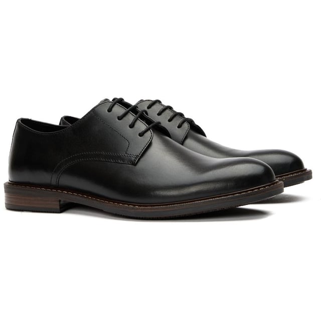 Zapatos derby daren para hombre de Soletrader, color negro, fabricados en piel y suela sintética.