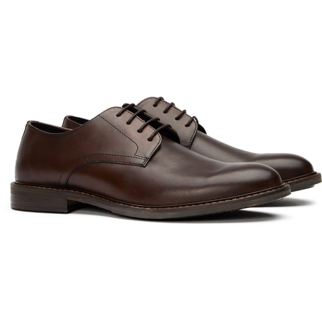Zapatos derby daren para hombre de Soletrader, color marrón, fabricados en piel y suela sintética.