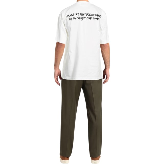 D2 Short Sleeved White Tee, Bob Marley On Chest, 100% Cotton, Made In Italy, Crew Neck, Regular True To Size Fit, D2 White Tee
