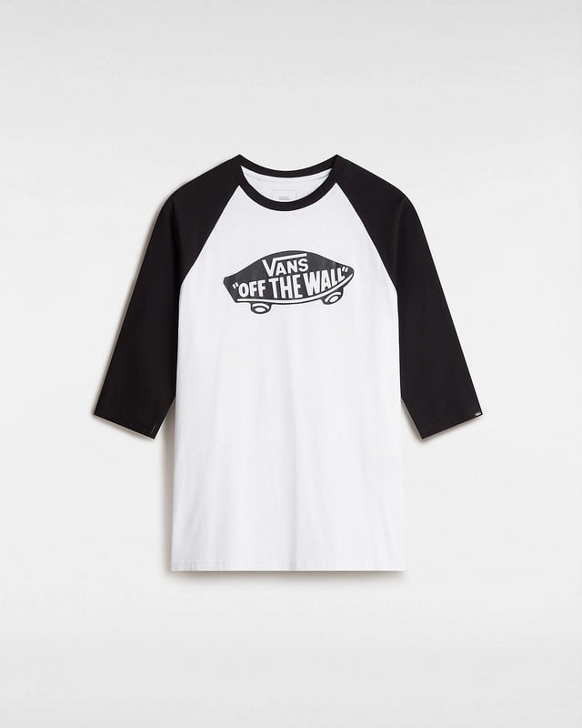 A timeless classic with a skate-inspired edge, the Vans Off The Wall Raglan T-Shirt blends comfort with effortless style. Featuring a contrasting 3/4 sleeve raglan design, this tee is crafted from soft, breathable cotton for everyday wear. The iconic Vans Off The Wall logo on the chest adds signature branding, while the regular fit and crew neckline make it a versatile go-to for casual days or layering. Key Features: Soft and breathable 100% cotton fabric Classic raglan design with 3/4 length contrast sleeves Crew neck for a comfortable fit Vans “Off The Wall” graphic logo on the chest Regular fit for relaxed, easy styling Ideal for skate sessions, laid-back weekends or everyday casual wear, this tee brings authentic Vans heritage to your wardrobe.