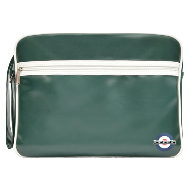 Material: PU. Width: 40cm. Height: 30cm. Pockets: Front Pocket, Zip. Adjustable Shoulder Strap, Contrast Piping, Zip Pullers. Fastening: Full Zip. Design: Logo, Printed. Compartments: Zipped Compartment.