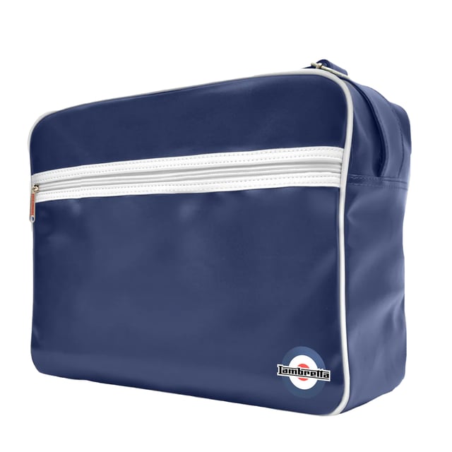 Material: PU. Width: 40cm. Height: 30cm. Pockets: Front Pocket, Zip. Adjustable Shoulder Strap, Contrast Piping, Zip Pullers. Fastening: Full Zip. Design: Logo, Printed. Compartments: Zipped Compartment.