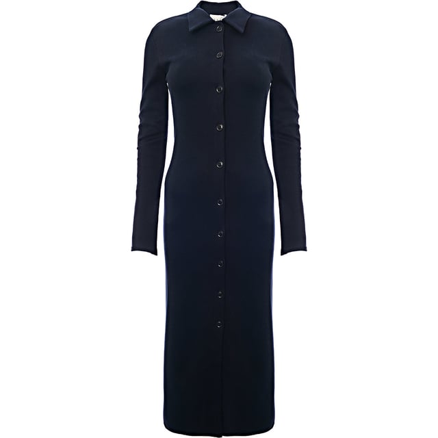 The RAEY Women's Button-Through Jersey Dress in Blue is a classic and versatile wardrobe staple. Made from 100% cotton, this dress offers a soft, breathable feel that's perfect for everyday wear. The button-through design adds a touch of elegance and practicality, allowing for easy dressing. With its simple yet flattering silhouette, this dress can be styled in a variety of ways — whether paired with sneakers for a casual look or dressed up with accessories for a more polished outfit. The timeless blue color makes it a versatile piece that can seamlessly transition through the seasons.

Features:

Made from 100% cotton for a soft, breathable feel

Button-through design for ease and added style

Flattering silhouette that suits various body types

Versatile blue color, perfect for casual or semi-formal looks

Ideal for layering or wearing on its own for a simple yet chic appearance