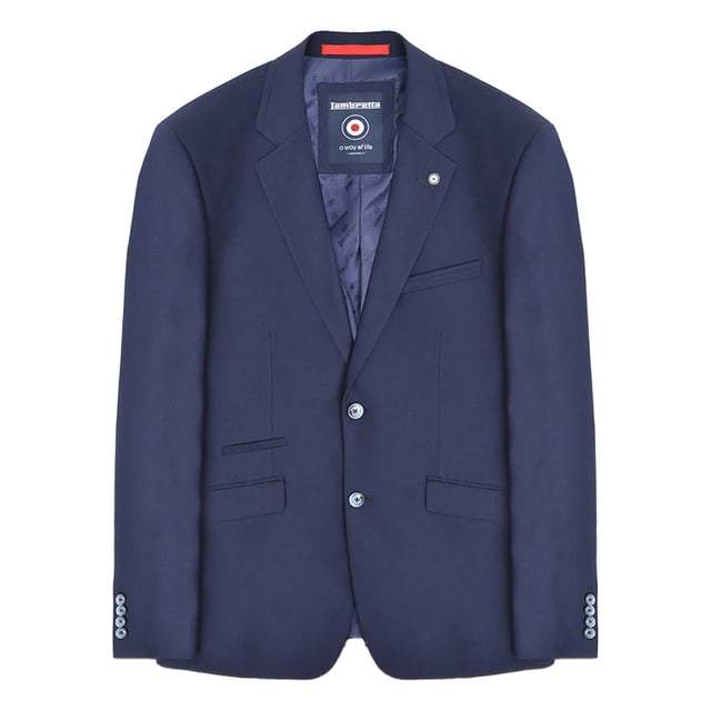 67% Polyester, 31% Rayon, 2% Spandex. Lining: Branded. Design: Badge, Plain, Target. Double Back Vent, Single-Breasted. Cuff: Four Button. Neckline: Lapel. Sleeve-Type: Long-Sleeved. Pockets: 3 Internal Pockets, 2 Front Pockets, 1 Chest Pocket, 1 Coin Pocket. Fastening: Twin Button. 15in: 41 in. 16in: 42.5 in. 16.5 in: 44 in. 17in: 46 in. 18in: 47 in. 19in: 50 in. 19.5in: 52 in.