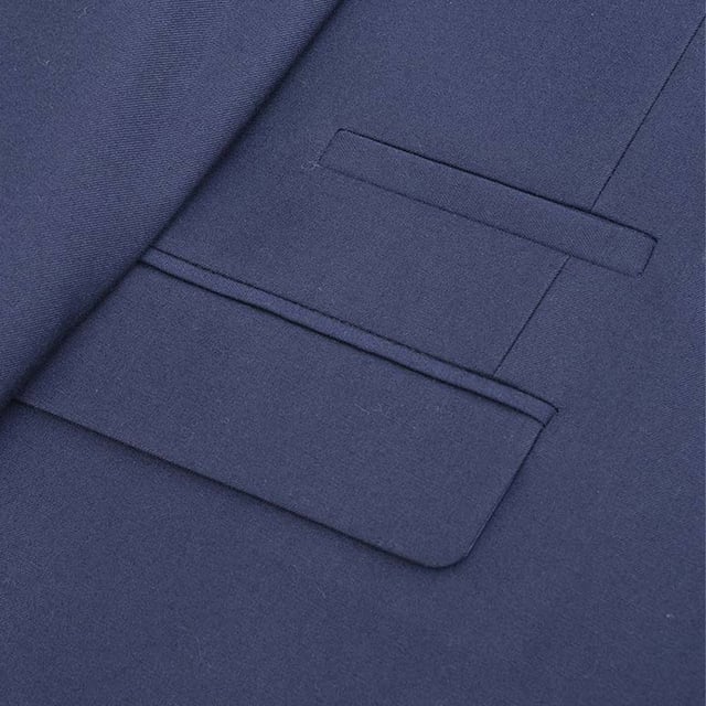 67% Polyester, 31% Rayon, 2% Spandex. Lining: Branded. Design: Badge, Plain, Target. Double Back Vent, Single-Breasted. Cuff: Four Button. Neckline: Lapel. Sleeve-Type: Long-Sleeved. Pockets: 3 Internal Pockets, 2 Front Pockets, 1 Chest Pocket, 1 Coin Pocket. Fastening: Twin Button. 15in: 41 in. 16in: 42.5 in. 16.5 in: 44 in. 17in: 46 in. 18in: 47 in. 19in: 50 in. 19.5in: 52 in.