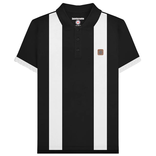 100% Cotton. Fabric: Pique. Design: Contrast Panel, Stripe, Target, Vintage. Cuff: Contrast, Ribbed. Sleeve-Type: Short-Sleeved. Neckline: Turn Down Collar. 3 Button Placket, Woven Label. Please Note: Keep Away From Fire. S: 39.5 in. M: 41 in. L: 42.5 in. XL: 44 in. XXL: 45.5 in. 3XL: 47.5 in. 4XL: 49 in.