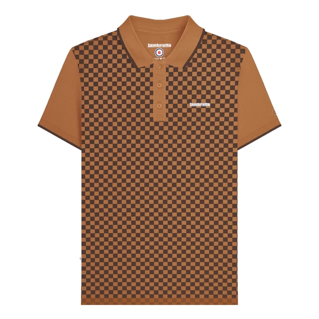 100% Cotton. Design: All-Over Print, Checkered, Logo. Fastening: Button, Pull Over. Neckline: Collared, Tipped Collar. Sleeve-Type: Short-Sleeved, Tipped. 3 Button Placket, Woven Hem Label. Please Note: Keep Away From Fire. S: 39 in. M: 41 in. L: 42.5 in. XL: 44 in. XXL: 46.5 in. 3XL: 47 in. 4XL: 48.5 in.