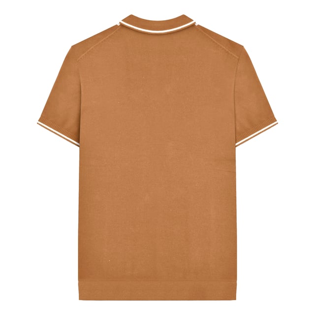 100% Cotton. Fabric: Fine Gauge, Knitted. Design: Badge, Contrast Stripe, Logo. Neckline: Flat Knit Collar, Tipped. Cuff: Ribbed. Sleeve-Type: Short-Sleeved. 3 Button Placket. Please Note: Keep Away From Fire. S: 39 in. M: 41 in. L: 42.5 in. XL: 44 in. XXL: 46.5 in. 3XL: 48.5 in. 4XL: 51 in.