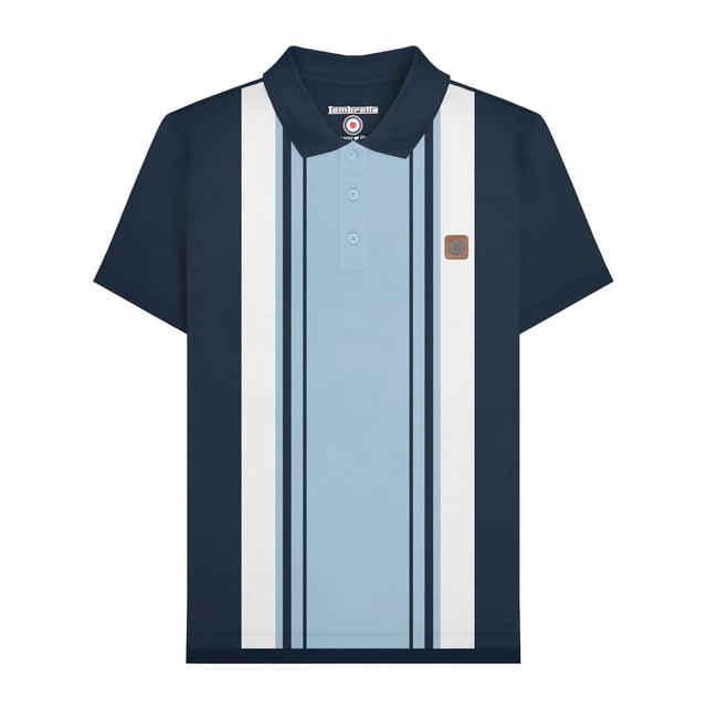 100% Cotton. Fabric: Pique, Yarn Dyed. Design: Stripe, Target, Vertical. Sleeve-Type: Short-Sleeved. Neckline: Turn Down Collar. 3 Button Placket, Woven Label. Please Note: Keep Away From Fire. M: 41 in. L: 42.5 in. XL: 44 in. XXL: 45.5 in. 3XL: 47 in. 4XL: 48.5 in.