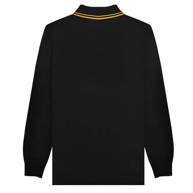 Lambretta Heren Groot & Lang poloshirt met lange mouwen (Zwart