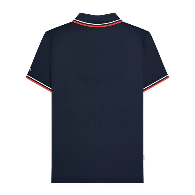 Lambretta Mens SS25 Twin Tip Polo Shirt (Navy/White) 100% Cotton. Fabric: Pique. Design: Tipped Detail. Sleeve-Type: Short-Sleeved. Neckline: Turn Down Collar. Fabric Technology: Breathable. 3 Button Placket, Woven Label. Please Note: Keep Away From Fire. S: 39 in. M: 41 in. L: 42.5 in. XL: 44 in. XXL: 45.5 in. 3XL: 47 in. 4XL: 48.5 in.