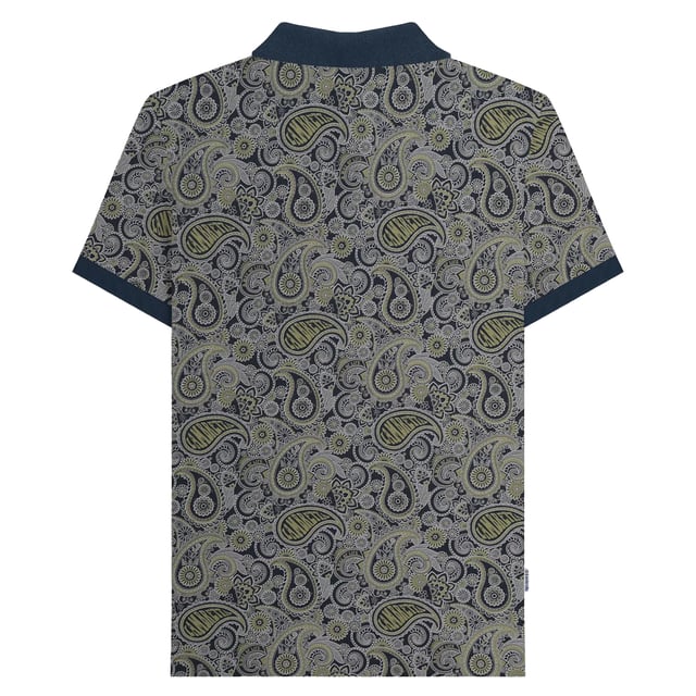 100% Cotton. Fabric: Jersey. Design: Embroidered Logo, Paisley. Cuff: Ribbed. Sleeve-Type: Short-Sleeved. Neckline: Turn Down Collar. 3 Button Placket, Woven Label. S: 39 in. M: 41 in. L: 42.5 in. XL: 44 in. XXL: 46 in. 3XL: 48 in. 4XL: 50 in.