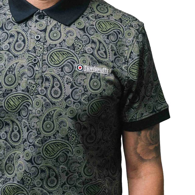 100% Cotton. Fabric: Jersey. Design: Embroidered Logo, Paisley. Cuff: Ribbed. Sleeve-Type: Short-Sleeved. Neckline: Turn Down Collar. 3 Button Placket, Woven Label. S: 39 in. M: 41 in. L: 42.5 in. XL: 44 in. XXL: 46 in. 3XL: 48 in. 4XL: 50 in.