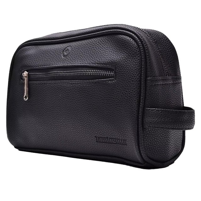 Fabric: Faux Leather. Width: 27cm. Height: 21cm. Lining: Branded. Carry Strap, Front Zipper Pocket. Fastening: Full Zip. Design: Logo, Plain. Compartments: 1 Main Compartment.
