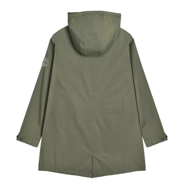 100% Polyester. Voering: Paisley. Ontwerp: Geborduurd, Logo, Effen, Ton-sur-ton. Epauletten, Rubber Badge. Halslijn: Kapitein. Mouwtype: Met lange mouwen. Zakken: 1 binnenzak, 2 voorzakken. Bevestiging: Volledige ritssluiting, kliksluiting. Waterdichte classificatie: 3000mm. Hem: Vissenstaart. S: 45,5 in. M: 48 in. L: 50 in. XL: 52,5 in. XXL: 55 in. 3XL: 57,5 in. 4XL: 59,5 in.