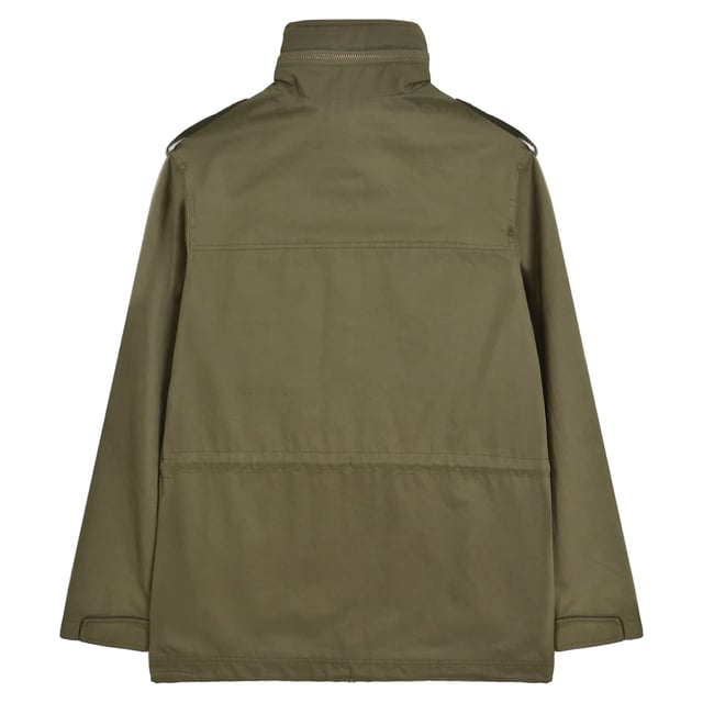 Outer Materials: 60% Cotton, 32% Polyester, 8% Nylon. Lining: Mesh. Design: Embroidered, Logo, Plain, Tonal. Fabric Technology: Shower Resistant. Epaulettes. Sleeve-Type: Long-Sleeved. Neckline: Standing Collar. Cuff: Touch Fastening Tab. Fit: Relaxed Boxy. Pockets: Inside Pocket, 4 Front Pockets, Buttoned. Fastening: Full Zip. Please Note: Keep Away From Fire. Waistline: Internal Drawcord. S: 44 in. M: 47 in. L: 49 in. XL: 51.5 in. XXL: 54 in. 3XL: 56 in. 4XL: 59 in.