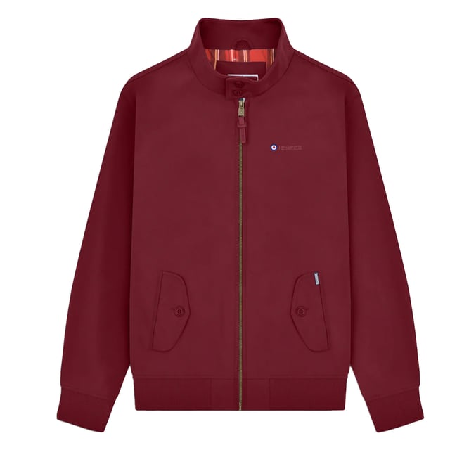 Lambretta Mens Shower Resistant Harrington Jacket (Burgundy) 100% Polyester. Lining: Tartan. Design: Embroidered, Logo, Plain, Target. Fabric Technology: Showerproof. 2 Button Placket, Branded Buttons, Woven Label. Sleeve-Type: Long-Sleeved. Neckline: Standing Collar. Fit: Regular. Pockets: 1 Inner Pocket, 2 Front Pockets. Fastening: Full Zip. Please Note: Keep Away From Fire. S: 45 in. M: 47 in. L: 50 in. XL: 52 in. XXL: 54 in. 3XL: 57 in. 4XL: 59 in.
