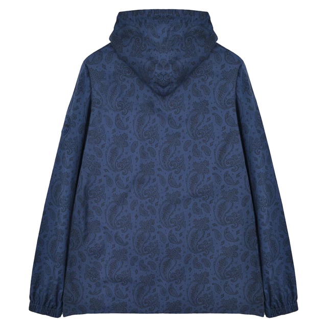 100% Polyester. Design: All-Over Print, Paisley. Badge. Cuff: Elasticated. Neckline: Hooded. Sleeve-Type: Long-Sleeved. Hood Features: Drawcord, Sew-On. Pockets: 2 Chest Pockets, 2 Front Pockets, Flap Closure, Inner. Fastening: Full Zip. S: 43.5 in. M: 45.5 in. L: 47.5 in. XL: 49.5 in. XXL: 51 in. 3XL: 53 in. 4XL: 55 in.