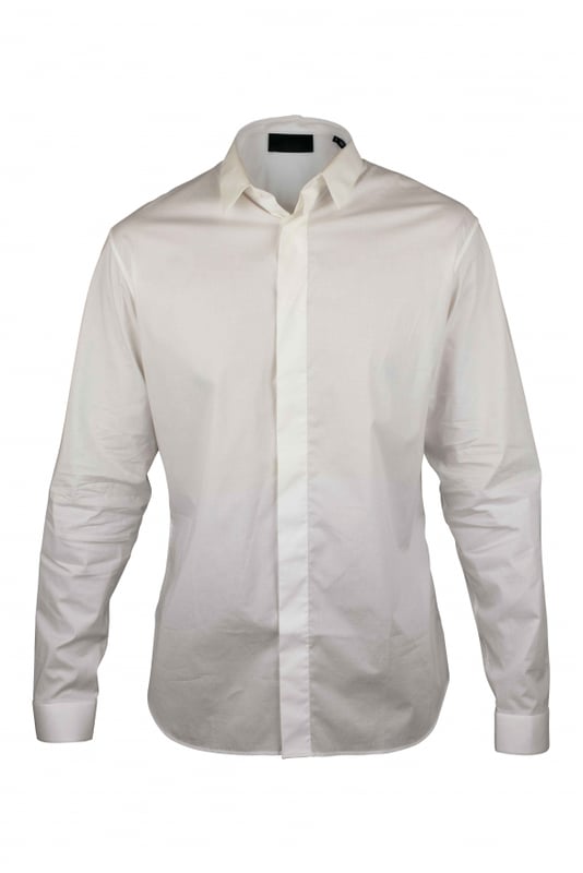 Philipp Plein Camisa Blanco Camisa de algodón blanco roto de Philipp Plein.Botones de nácar ocultos.Made in Italy.