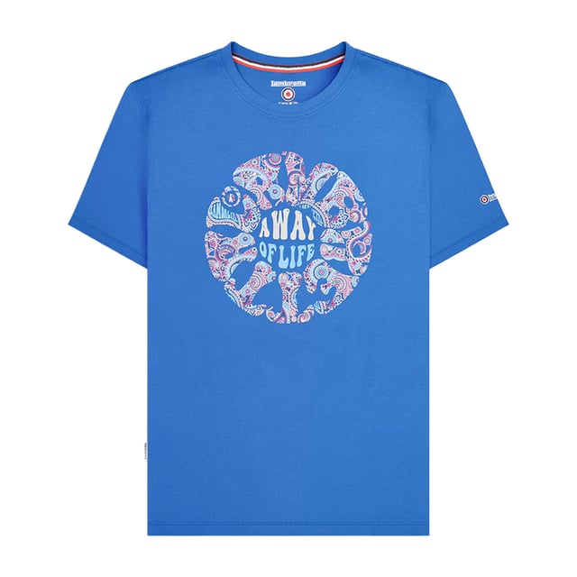 100% Cotton. Design: Embroidered Logo, Paisley, Printed, Roundel, Text. Back Style: Adjustable. Neckline: Crew Neck. Sleeve-Type: Short-Sleeved. Branded Tab. Please Note: Keep Away From Fire. S: 38 in. M: 40 in. L: 42 in. XL: 44 in. XXL: 46 in. 3XL: 48 in. 4XL: 50 in.