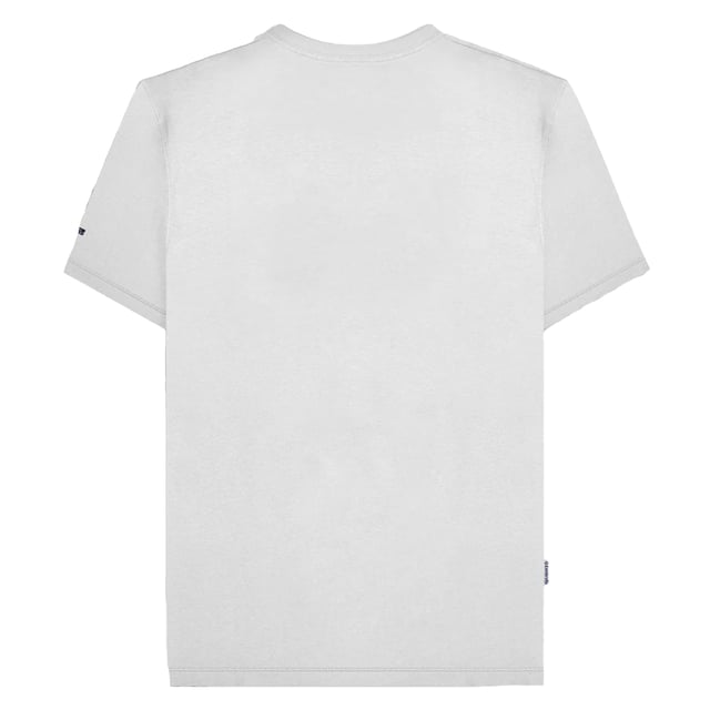 100% Cotton. Design: Logo, Stripe Detail. Neckline: Crew Neck. Sleeve-Type: Short-Sleeved. Woven Label. Please Note: Keep Away From Fire. S: 38 in. M: 40 in. L: 42 in. XL: 44 in. XXL: 46 in. 3XL: 48 in. 4XL: 50 in.