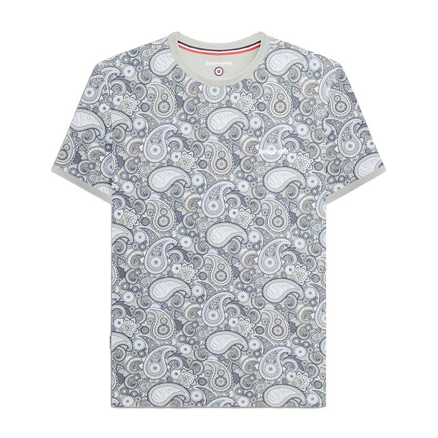 100% Cotton. Design: Paisley. Neckline: Crew Neck. Sleeve-Type: Short-Sleeved. Woven Label. Fit: Regular. Please Note: Keep Away From Fire. S: 38 in. M: 40 in. L: 42 in. XL: 44 in. XXL: 46 in. 3XL: 48 in. 4XL: 50 in.