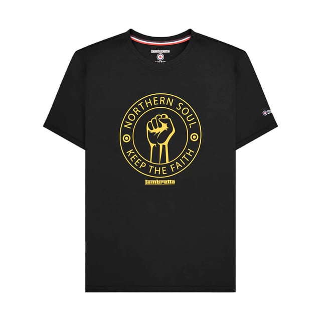 100% Cotton. Design: Embroidered, Fist, Logo, Printed, Text. Neckline: Crew Neck. Sleeve-Type: Short-Sleeved. Woven Label. Please Note: Keep Away From Fire. S: 38 in. M: 40 in. L: 42 in. XL: 44 in. XXL: 46 in. 3XL: 48 in. 4XL: 50 in.