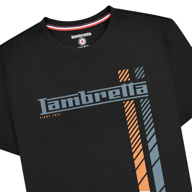 100% Cotton. Design: Embroidered, Fade, Logo, Racing Stripe. Neckline: Crew Neck. Sleeve-Type: Short-Sleeved. Woven Label. Fit: Big & Tall. Please Note: Keep Away From Fire. XXL: 55 in. 3XL: 59 in. 4XL: 63 in. 5XL: 67 in.