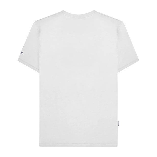 100% Cotton. Design: Logo, Stripe Detail. Neckline: Crew Neck. Sleeve-Type: Short-Sleeved. Woven Label. Please Note: Keep Away From Fire. S: 38 in. M: 40 in. L: 42 in. XL: 44 in. XXL: 46 in. 3XL: 48 in. 4XL: 50 in.