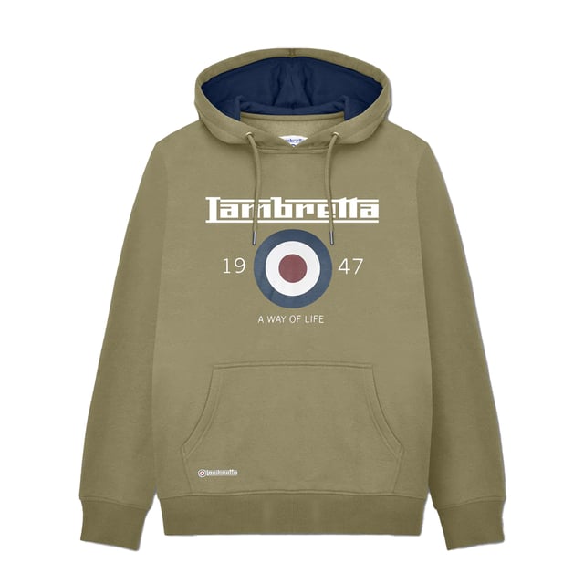 70% Cotton, 30% Polyester. Lining: Fleece, Soft. Design: Embroidered Logo, Printed, Target, Text. Hood Features: Contrast Lining. Hem: Ribbed. Neckline: Hooded. Sleeve-Type: Long-Sleeved. Cuff: Ribbed. Pockets: 1 Kangaroo Pocket. Fastening: Pull Over. Please Note: Keep Away From Fire. S: 39 in. M: 42.5 in. L: 45.5 in. XL: 48.5 in. XXL: 52.5 in. 3XL: 56 in. 4XL: 59 in.