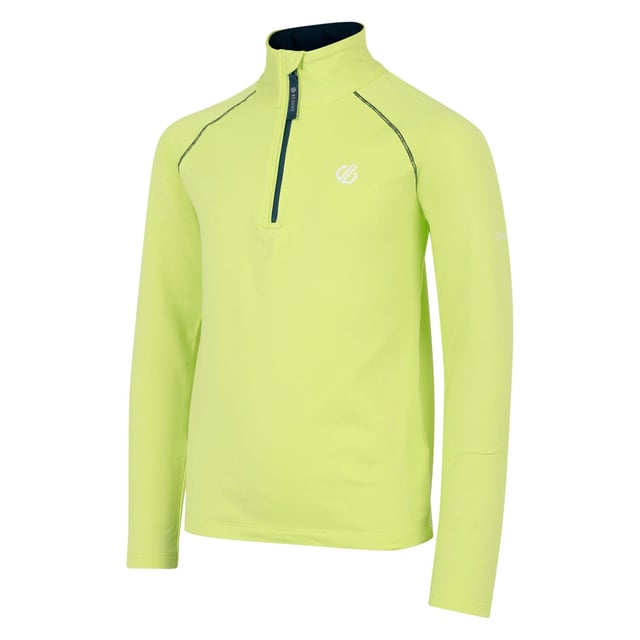 The Consist II Lightweight Core Stretch Midlayer. A midweight sweater with 4-way stretch. Made from recycled fabric, super soft to touch and brushed on the inside for fuzzy warmth. Supremely soft and quick-drying. Inner zip guard for comfort in motion and half-zip to get air when they need it. Wear for skiing, hiking, biking, tree climbing, skating or camping. Material: 95% Polyester, 5% Elastane. Ref: DKL3690VG.